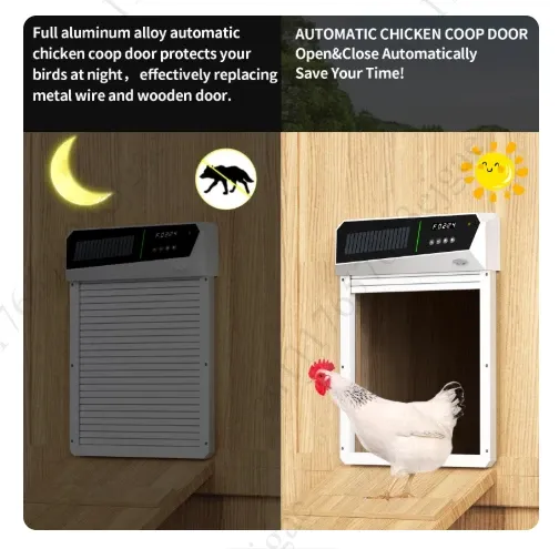 Porte automatique poulailler intelligente à détection de lumière solaire