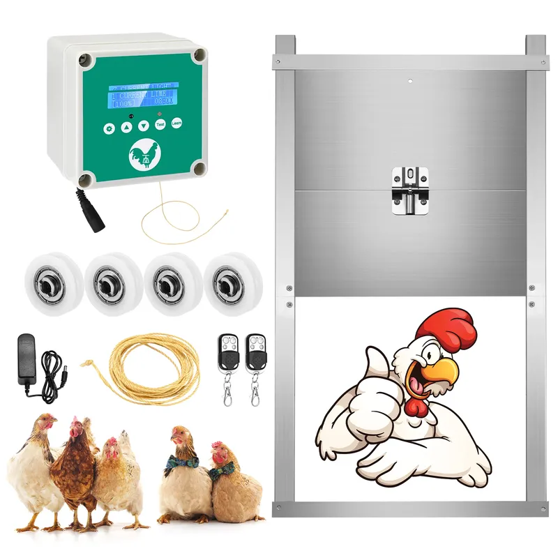 Porte automatique poulailler minuteur capteur LCD