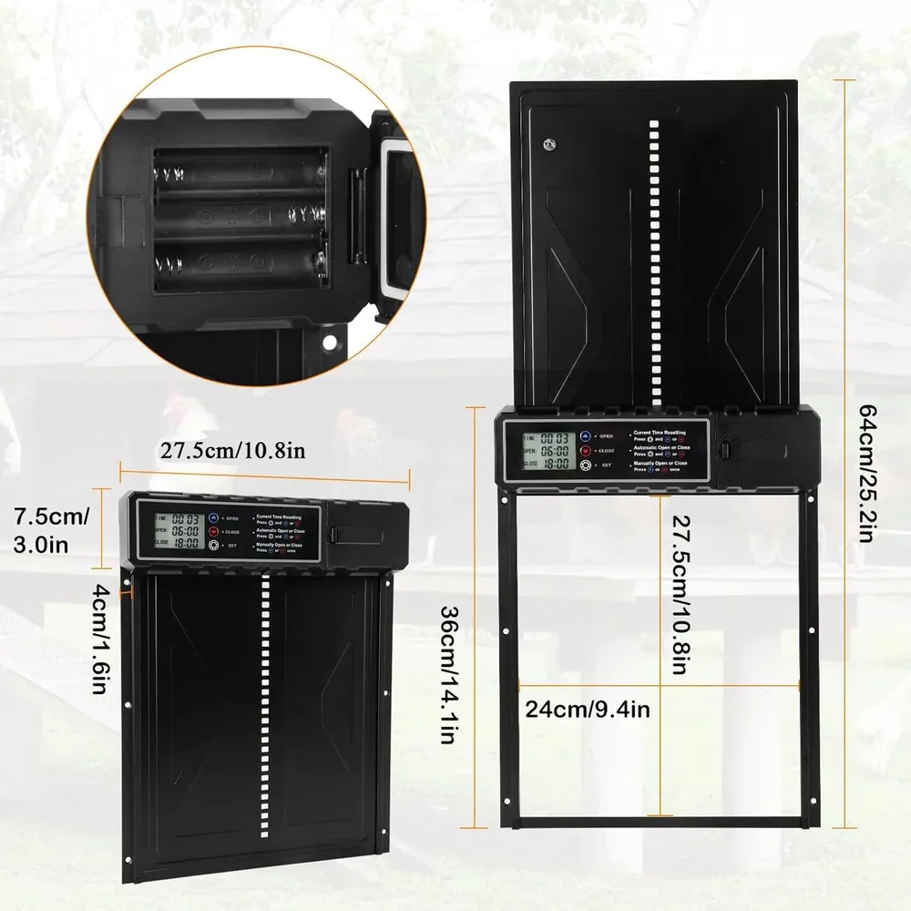 Porte automatique poulailler programmable manuel étanche
