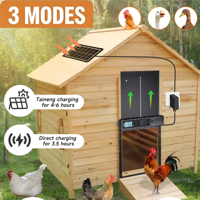 Porte automatique solaire aluminium LCD télécommande