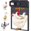 Porte de poulailler automatique en aluminium étanche anti-pincement – Couleur BLACK