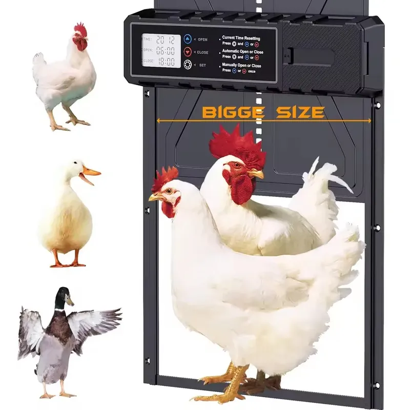 Porte de poulailler automatique en aluminium étanche anti-pincement