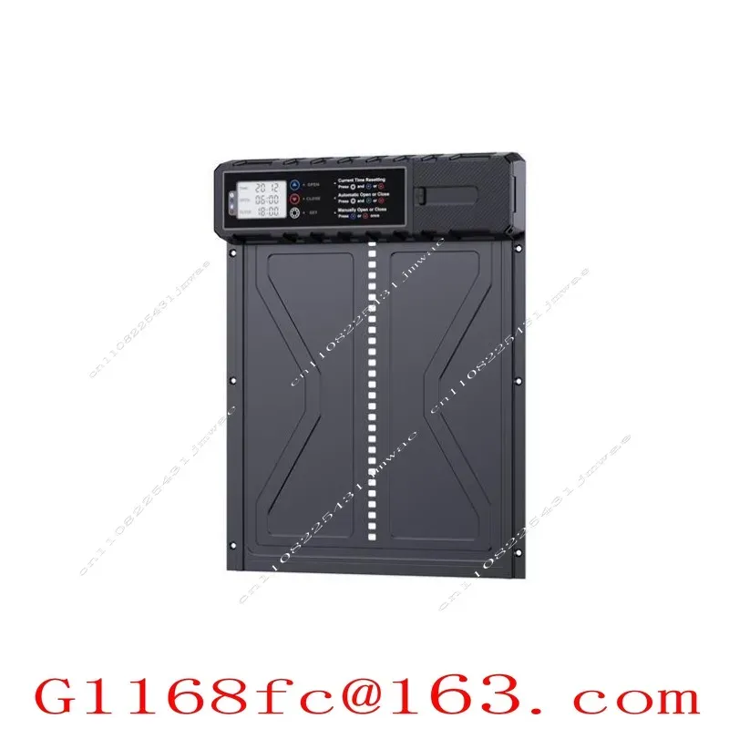 Porte de poulailler automatique programmable anti-pincement avec batterie solaire