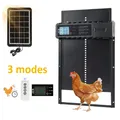 Porte de poulailler automatique solaire anti-pincement – Couleur noir