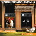Porte de poulailler automatique solaire ou à piles avec minuterie – 4
