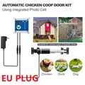 Porte de poulailler latérale avec minuterie et capteur de lumière réglable – Couleur A-EU PLUG