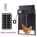 Porte de poulailler solaire 4 modes avec minuterie et capteur lumineux – Couleur noir