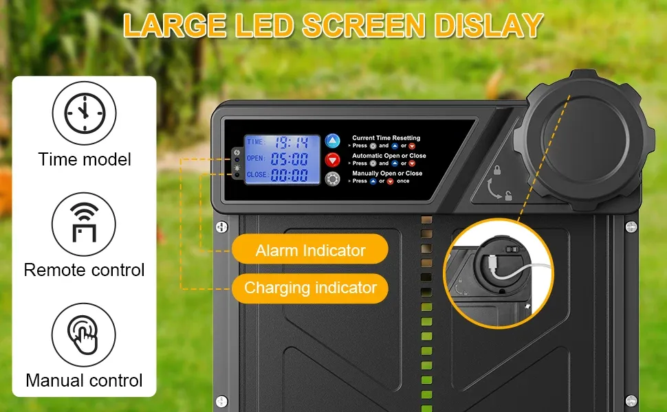 Porte de poulailler solaire automatique améliorée avec capteur de détection
