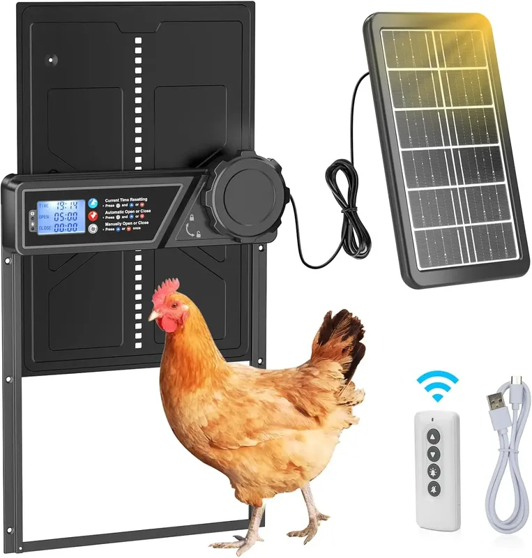 Porte de poulailler solaire automatique améliorée avec capteur de détection
