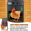Porte de poulailler solaire en aluminium avec minuterie et télécommande LCD – 2