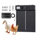 Porte de poulailler solaire en aluminium avec minuterie et télécommande LCD – 1