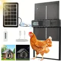 Porte de poulailler solaire en aluminium avec minuterie et télécommande LCD – 5
