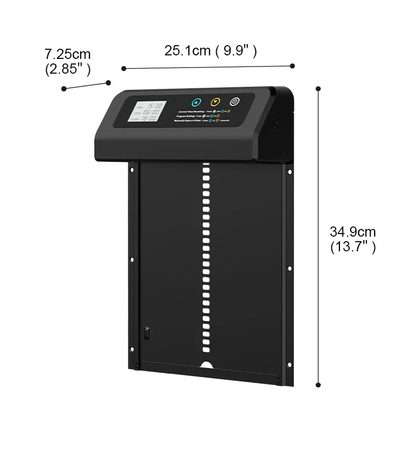 Porte de poulailler solaire intelligente en acier inoxydable programmée