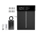 Porte de poulailler solaire ou USB avec minuterie et détection de lumière – Couleur black