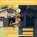 Porte de poulailler solaire pivotante anti-pincement avec minuterie – 4