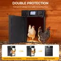 Porte de poulailler solaire pivotante anti-pincement avec minuterie – 5