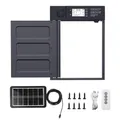 Porte de poulailler solaire pivotante anti-pincement avec minuterie – Couleur Black