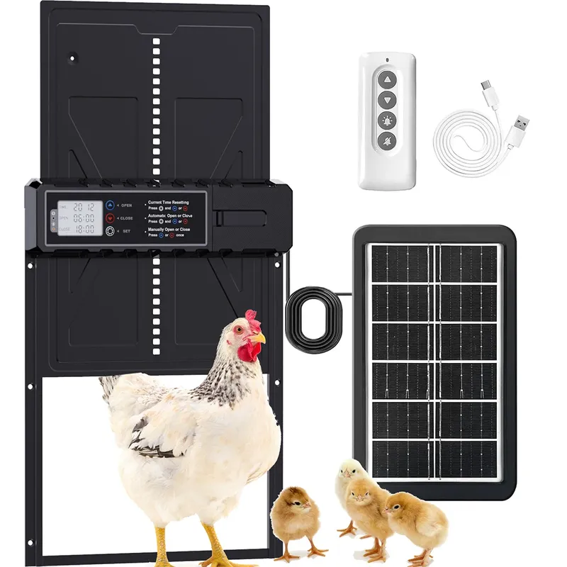 Porte poulailler automatique alliage aluminium avec télécommande
