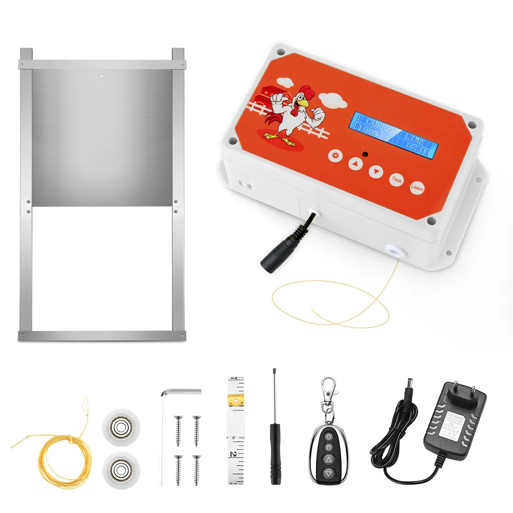 Porte poulailler automatique étanche avec télécommande