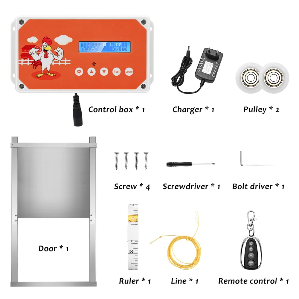 Porte poulailler automatique étanche avec télécommande