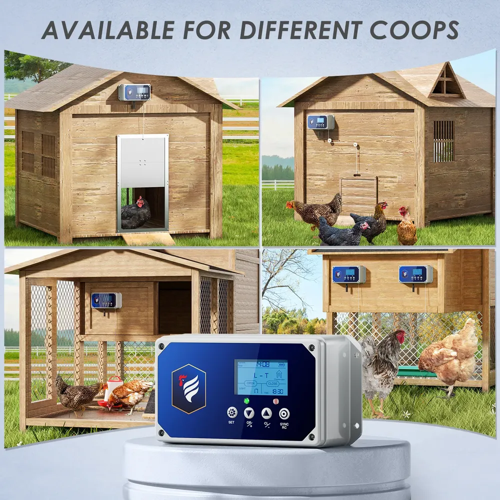 Porte poulailler automatique étanche avec télécommande