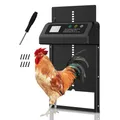 Porte poulailler automatique ferme minuterie sur batterie – Couleur black