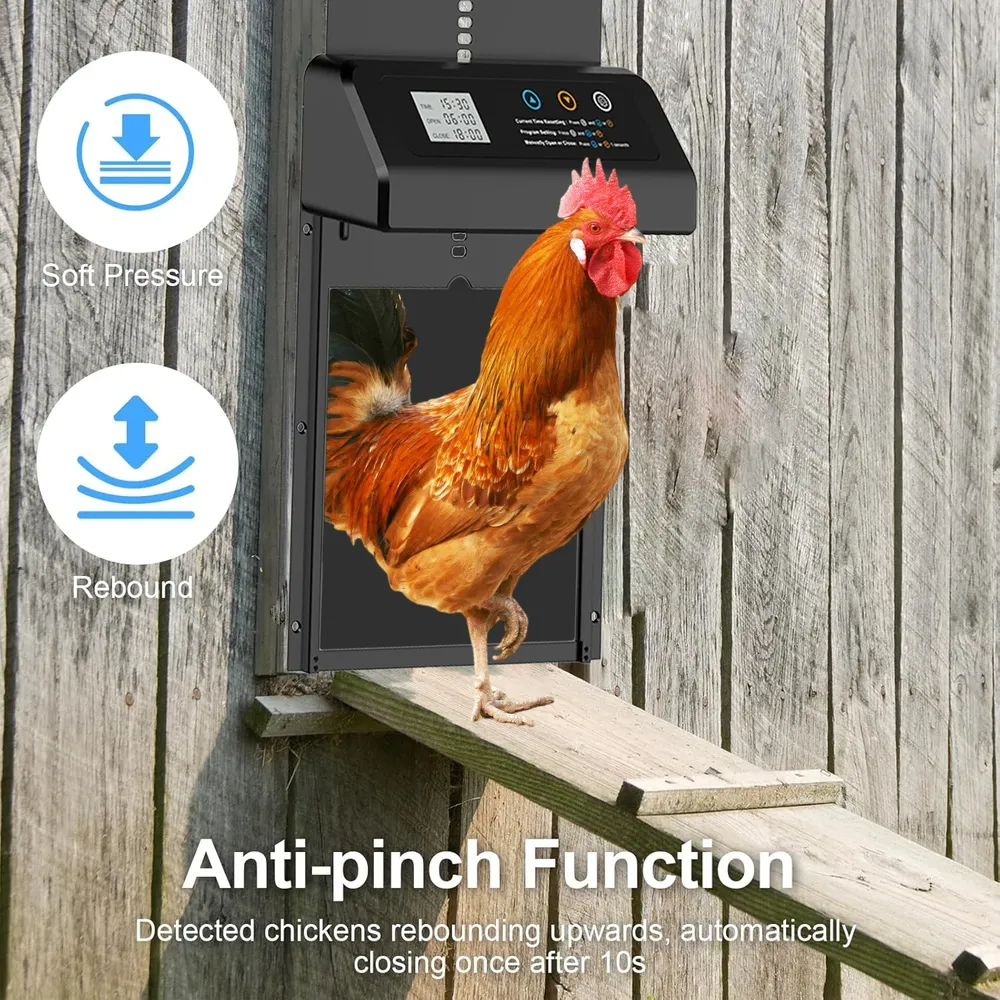 Porte poulailler automatique ferme minuterie sur batterie