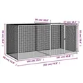 Poulailler acier galvanisé 203x98 cm avec toit – 8