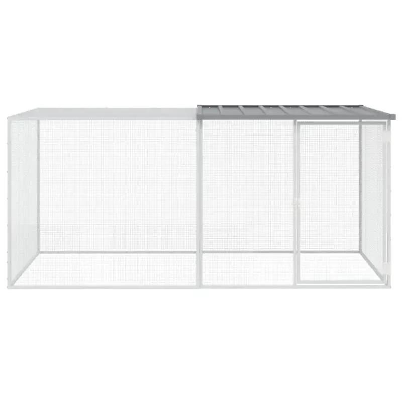 Poulailler acier galvanisé 203x98 cm avec toit