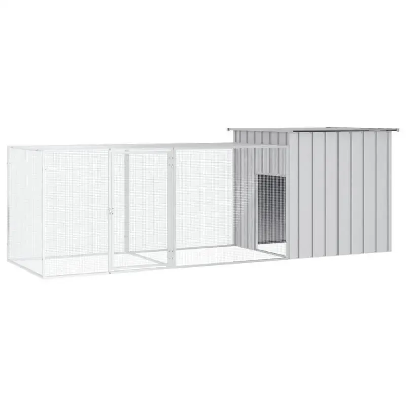 Poulailler acier galvanisé 300x91 cm facile à nettoyer