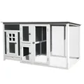 Poulailler bois 160 x 75 x 80 cm enclos libre – 1
