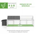 Poulailler bois 240x112 cm avec nichoir ouvrable – 3