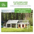 Poulailler bois 240x112 cm avec nichoir ouvrable – 5