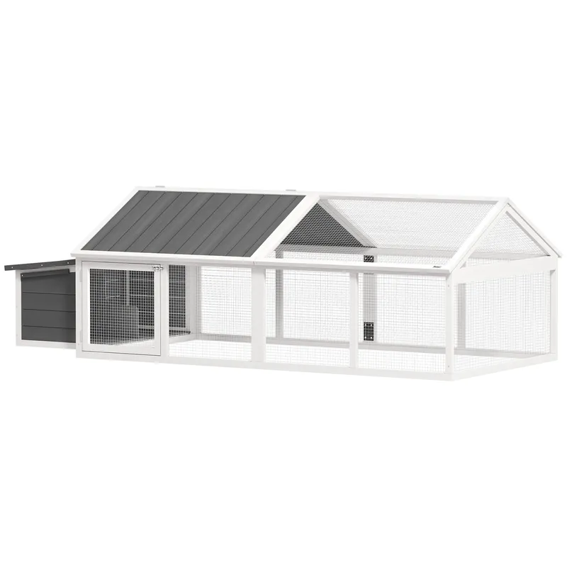 Poulailler bois 240x112 cm avec nichoir ouvrable