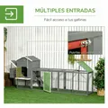 Poulailler bois 300x66 cm avec enclos nidification – 4