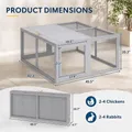 Poulailler cage lapin bois pliable portable sans assemblage – 2