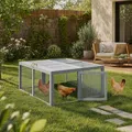 Poulailler cage lapin bois pliable portable sans assemblage – 6