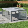 Poulailler cage lapin bois pliable portable sans assemblage – Couleur Grey