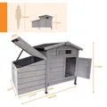 Poulailler canoë avec nid en bois facile à nettoyer – Couleur GRIS