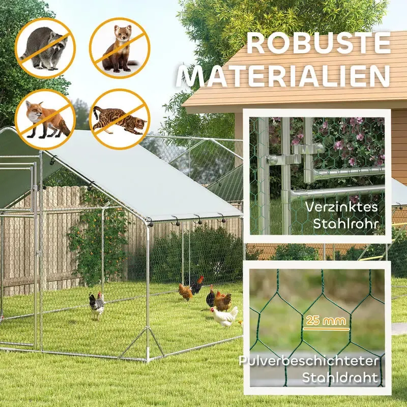 Poulailler extérieur 24 à 30 poules avec bâche