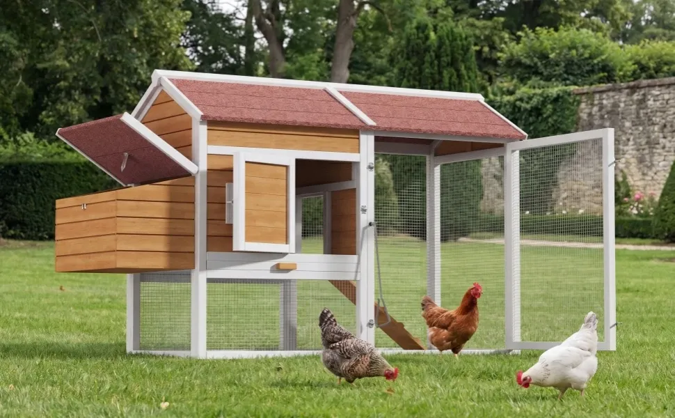 Poulailler extérieur 4 poules avec nichoir et tiroir