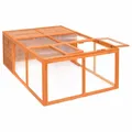 Poulailler extérieur en bois avec enclos pour lapins – 3