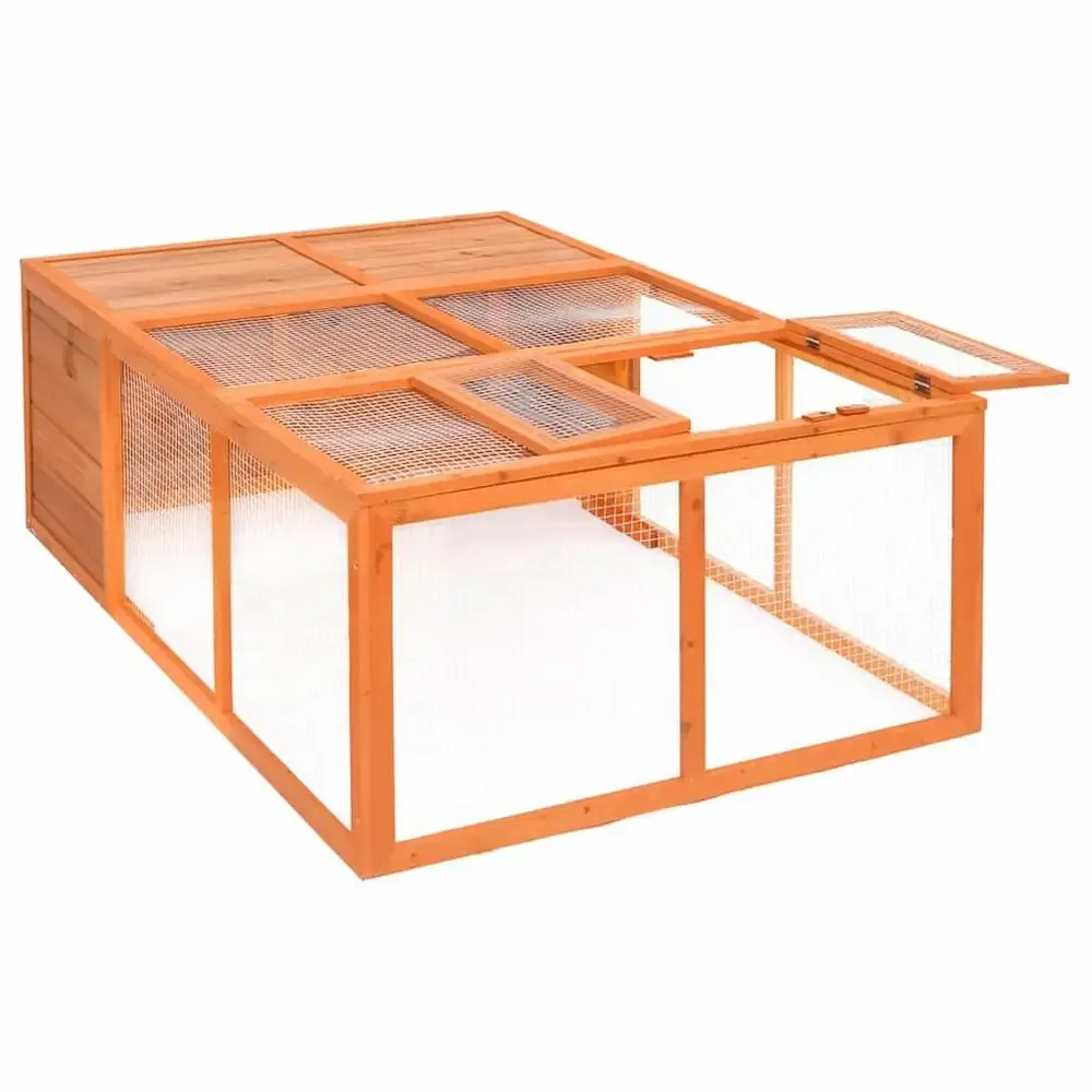 Poulailler extérieur en bois avec enclos pour lapins