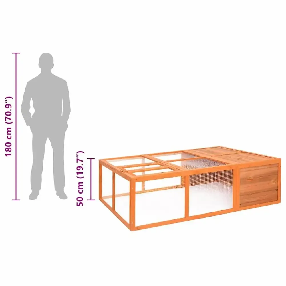 Poulailler extérieur en bois avec enclos pour lapins