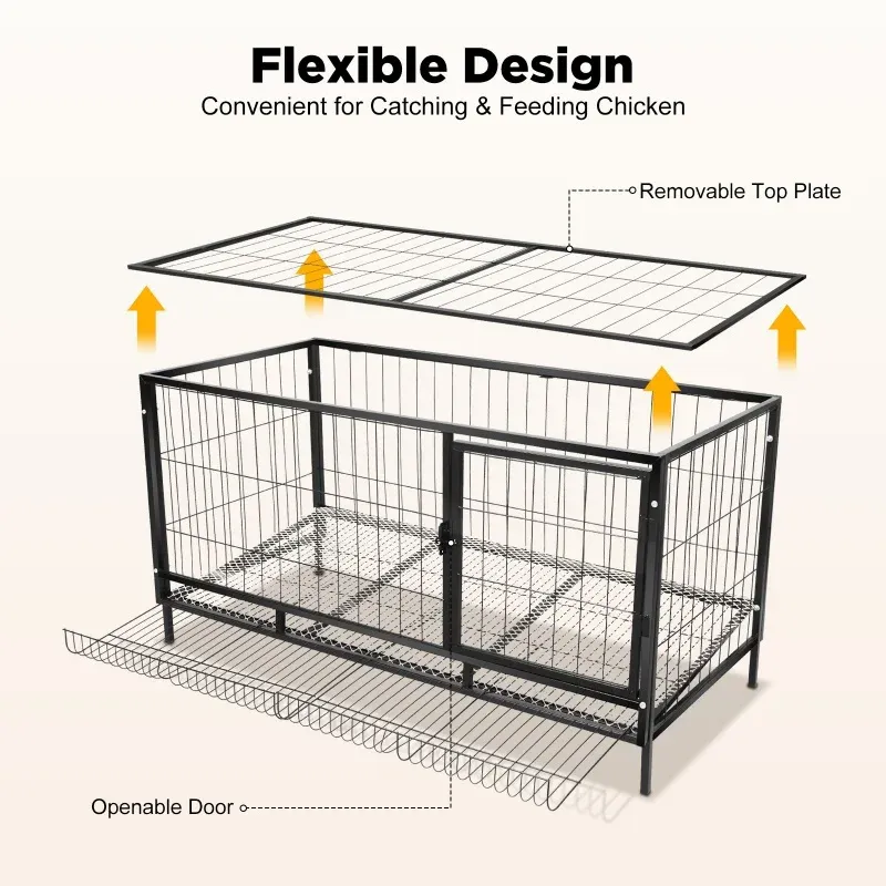 Poulailler jardin 9 à 10 poulets anti-morsure