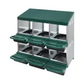 Poulailler métal 6 compartiments sur pied ou mural vert – 5