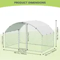 Poulailler métal galvanisé 9,8x6,5 pieds avec couverture anti-UV – 3