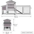 Poulailler mobile bois 80 pouces avec roues plateau amovible – 3