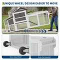 Poulailler mobile en bois sur roulettes avec nichoir – 4