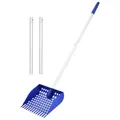 Râteau à fumier 2 en 1 avec manche détachable – Couleur Blue
